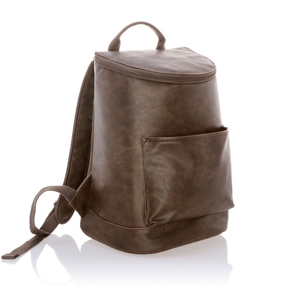 thirty-one Brown Faux Leather Backpack with Front Pocket